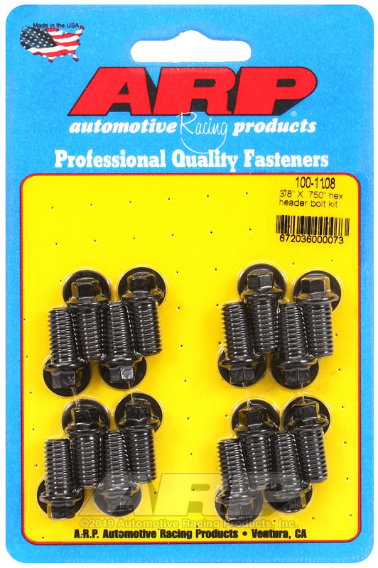 ARP Auto Racing 100-1108 Exhaust Header Bolt Universal 3/8 - 16 Inch Thread Size .