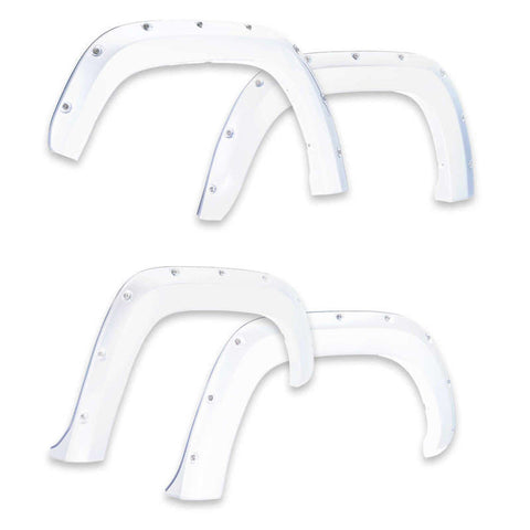 EGR 14+ Chev Silverado 6-8ft Bed Bolt-On Look Color Match Fender Flares - Set Summit White