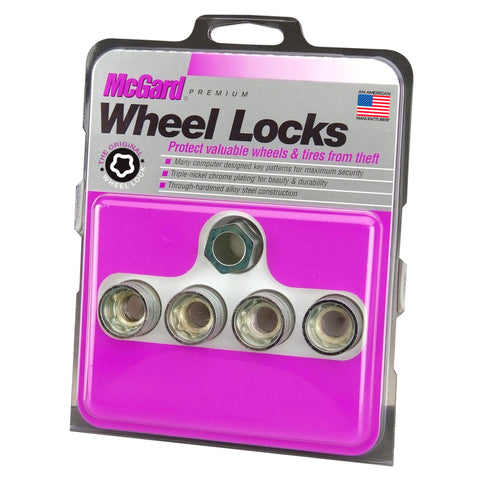 McGard Wheel Lock Nut Set - 4pk. (Under Hub Cap / Cone Seat) 9/16-18 7/8 Hex 1.015in. L