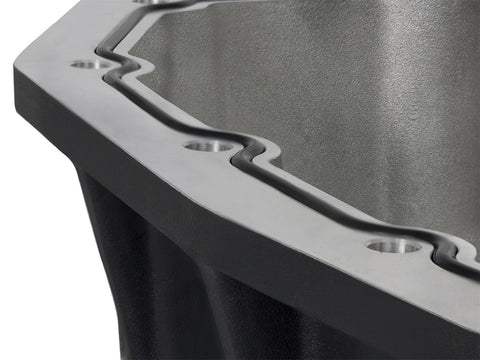 aFe 46-70322 Pro Series Engine Oil Pan Black w/Machined Fins 11-16 Ford Powerstroke V8-6.7L (td)