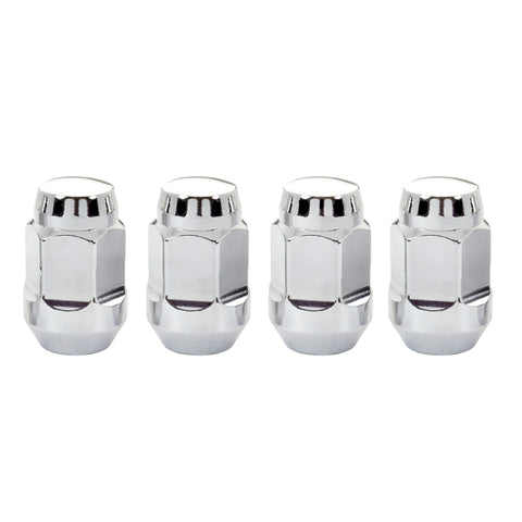 McGard Hex Lug Nut (Cone Seat Bulge Style) 1/2-20 / 3/4 1.45in. Length (4-pack) - Chrome