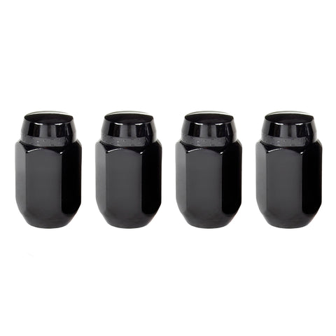 McGard Hex Lug Nut (Cone Seat) M14X1.5 / 22mm 1.635in. Length (4-Pack) - Black