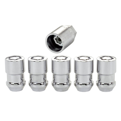 McGard Wheel Lock Nut Set - 5pk. (Cone Seat) M12X1.5 / 3/4 Hex 1.46in. Length Chrome