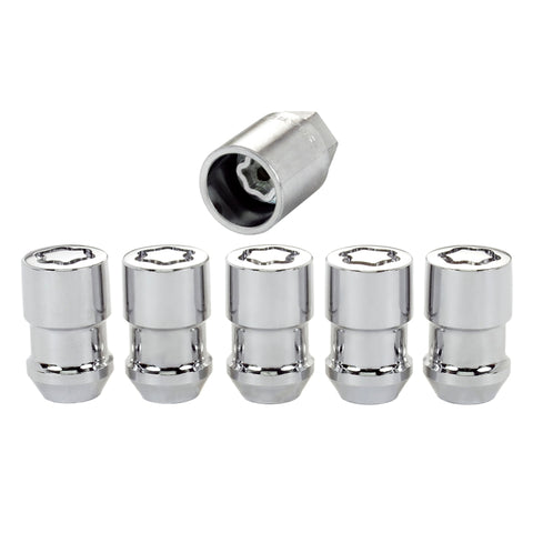 McGard Wheel Lock Nut Set - 5pk. (Cone Seat) M12X1.5 / 3/4 Hex 1.46in. Length Chrome