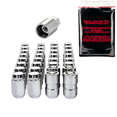 McGard 8 Lug Hex Install Kit w/Locks (Cone Seat Nut) M14X1.5 / 22mm 1.635in. Length - Chrome